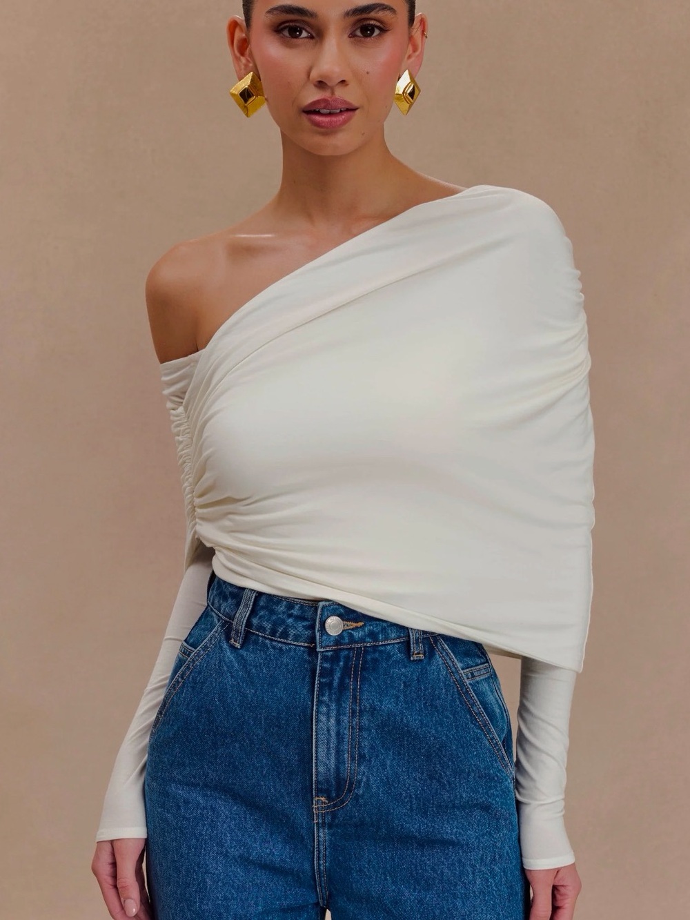 Meshki Corinna Modal One shoulder top